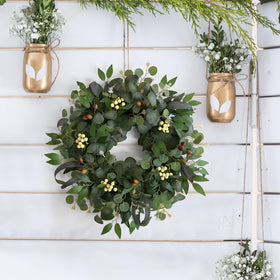 Expand wreath upon arrival for the fullest natural shape.