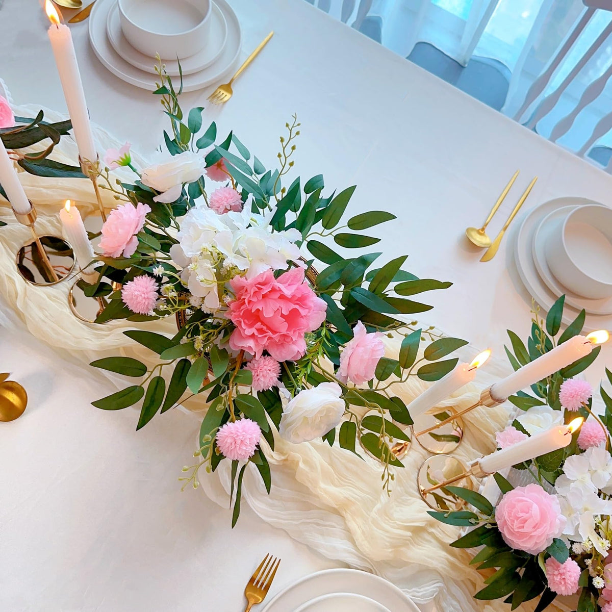 ECHFSM warm candlelight scene enhancing wedding or cozy evenings.