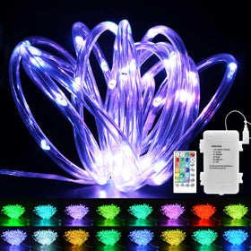 echosari 53ft rope lights outdoor battery-operated for easy wrap-around decor