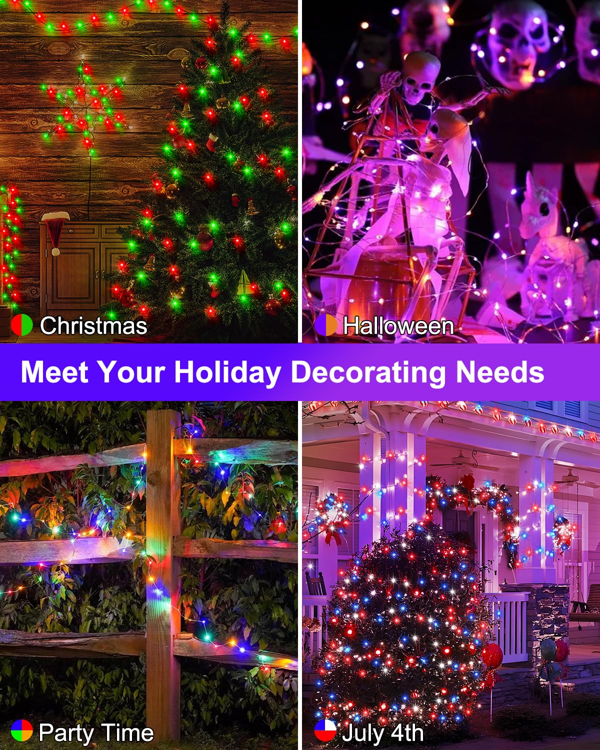 echosari smart fairy lights remote and app control for easy customization