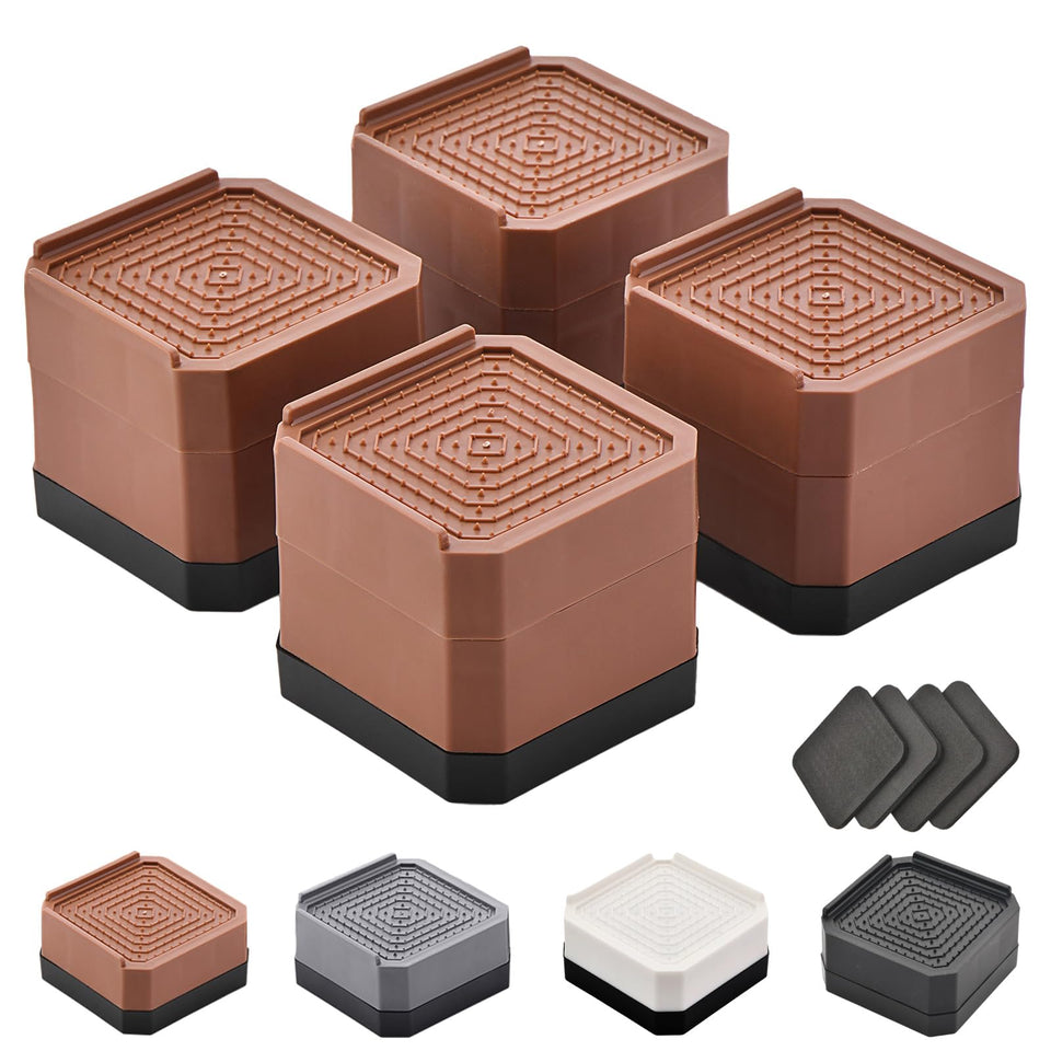 EclatBain bed risers 2-layer 3-inch height for stable elevation