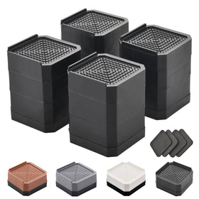 EclatBain bed risers show a 3-inch height increase for easier cleaning.