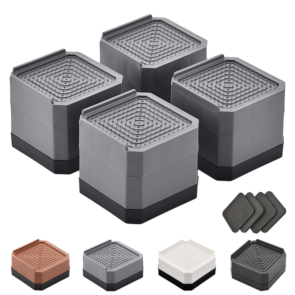 EclatBain bed risers two-layer 3 inch height lifts furniture for easier cleaning