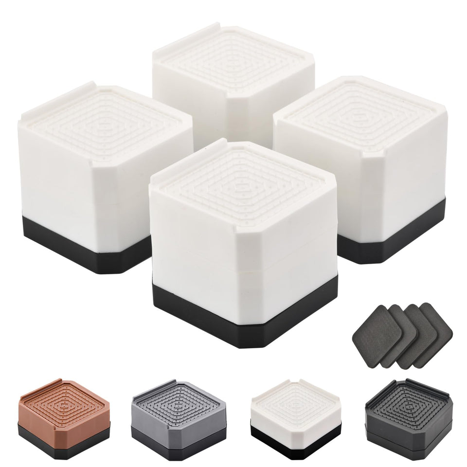 EclatBain bed risers two-layer height at 3 inches for easier cleaning.