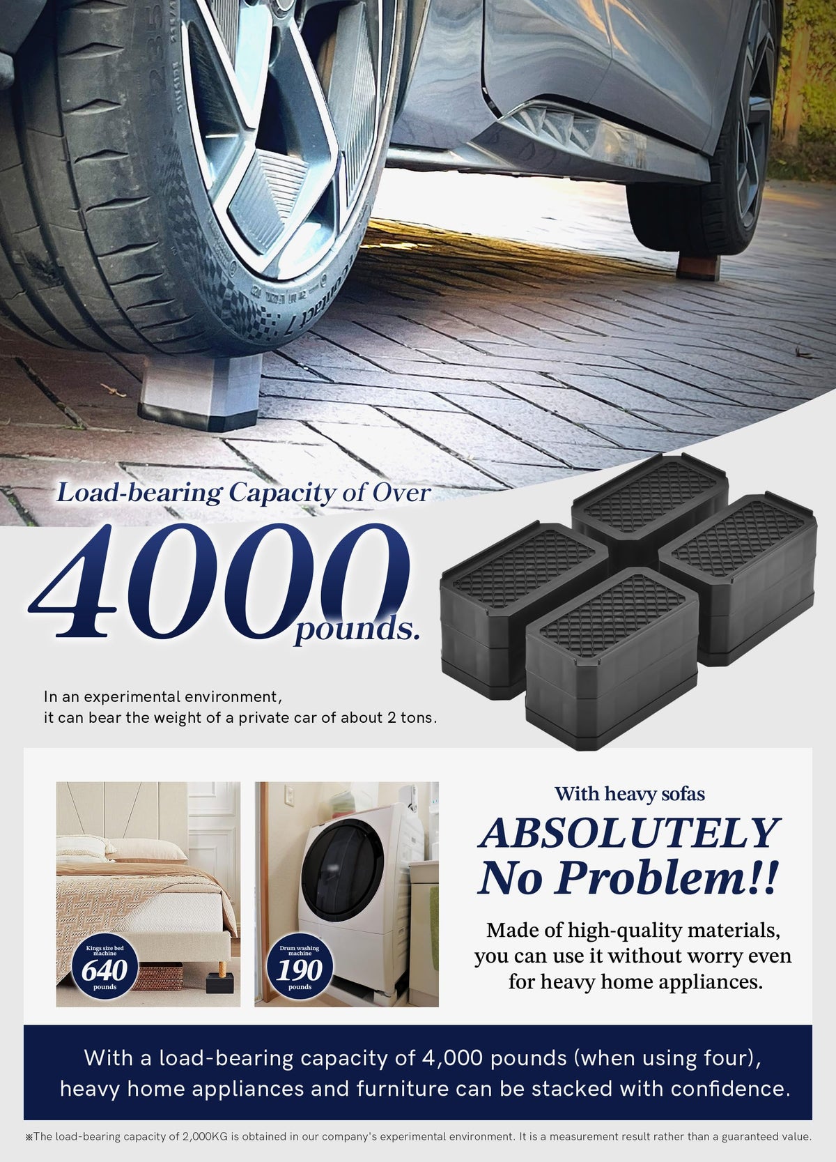 EclatBain durability shot emphasizes polypropylene construction and high weight capacity.