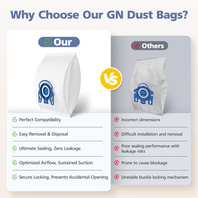 Ecleanfy large-capacity bags hold more dust for fewer replacements.