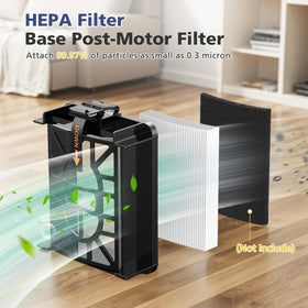 Ecleanfy dust bin filter reduces clogs and maintains suction.