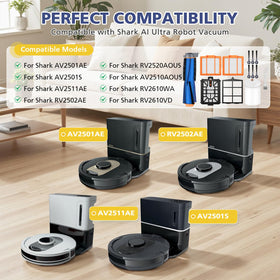 Ecleanfy Shark AI AV2501S main brush for versatile floor care.