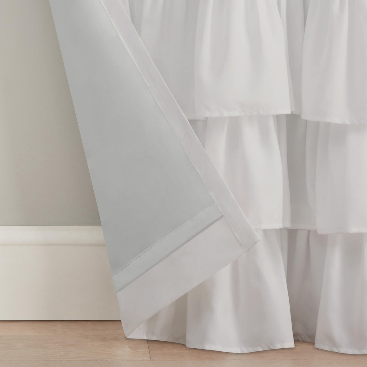 Eclipse Thermaback blackout coating helps keep the room cooler in summer.