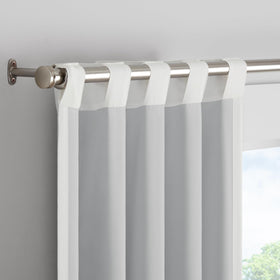 Eclipse white kids curtain adds a soft, elegant touch to a playroom.