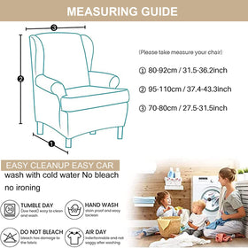 Eco-Ancheng Wingback Slipcover non-slip elastic bottom keeps coverage in place