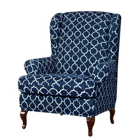 Eco-Ancheng Wingback Slipcover two-piece package for quick chair refresh