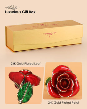 ECO SPACE gold-tone gift box with card enhances gifting experience.