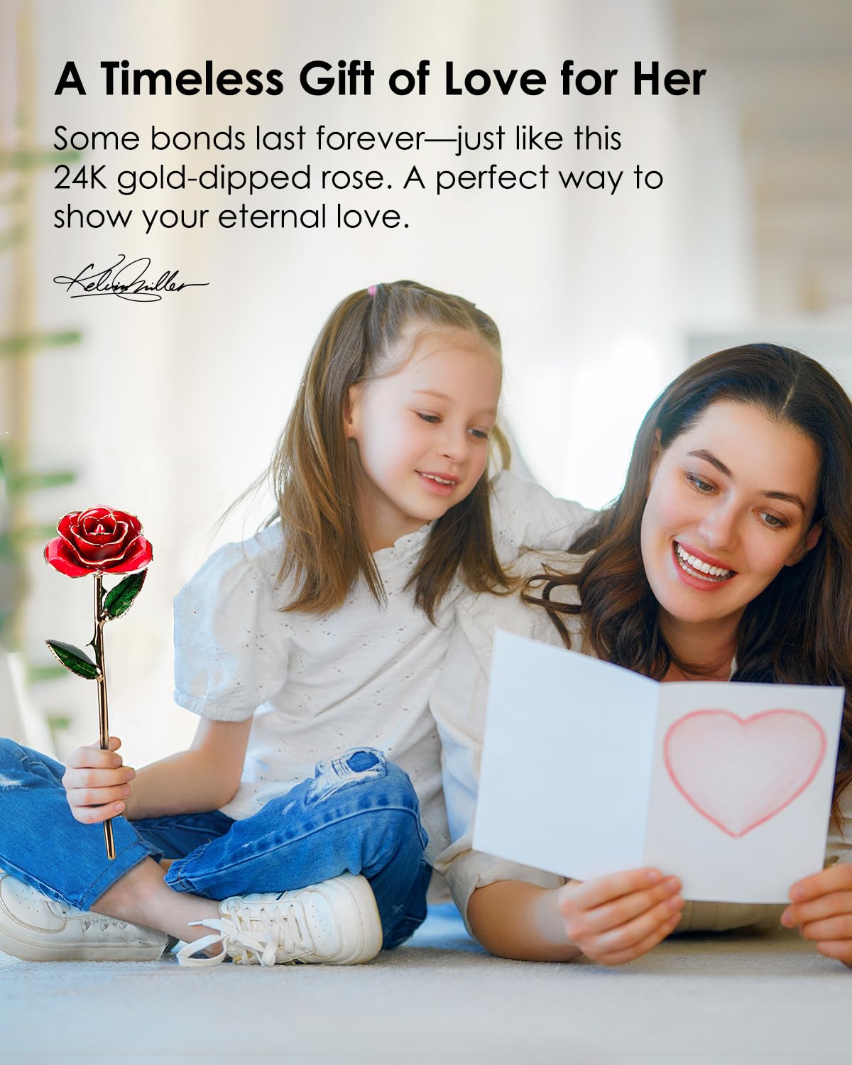 ECO SPACE rose gift box presentation with card is ideal for anniversaries.