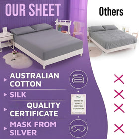 Ecoheal conductive fitted sheet folded demonstrates easy setup and snug fit.