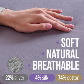 Ecoheal silver-infused mask included for coordinated comfort with the sheet.