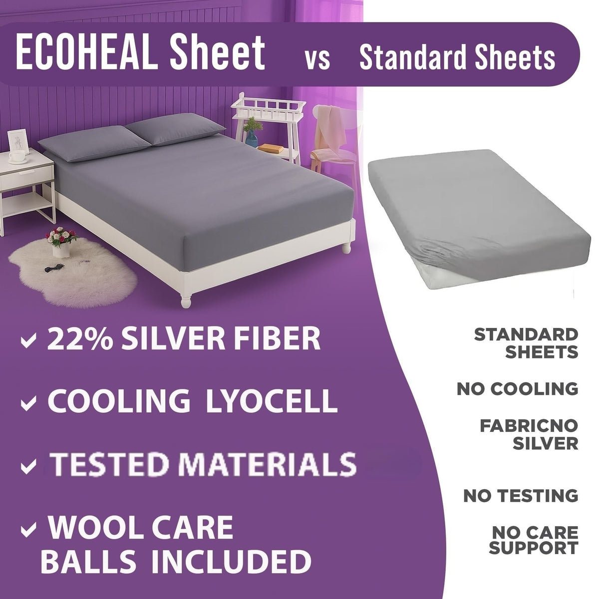 Ecoheal wool dryer balls promote even drying and softness.
