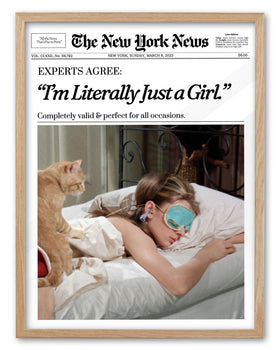 EcoHest Audrey Hepburn wall art in oak frame adds chic focal point.