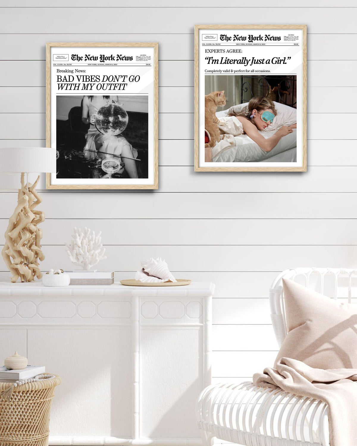 Oak wood frame detail adds durable, elegant finish.