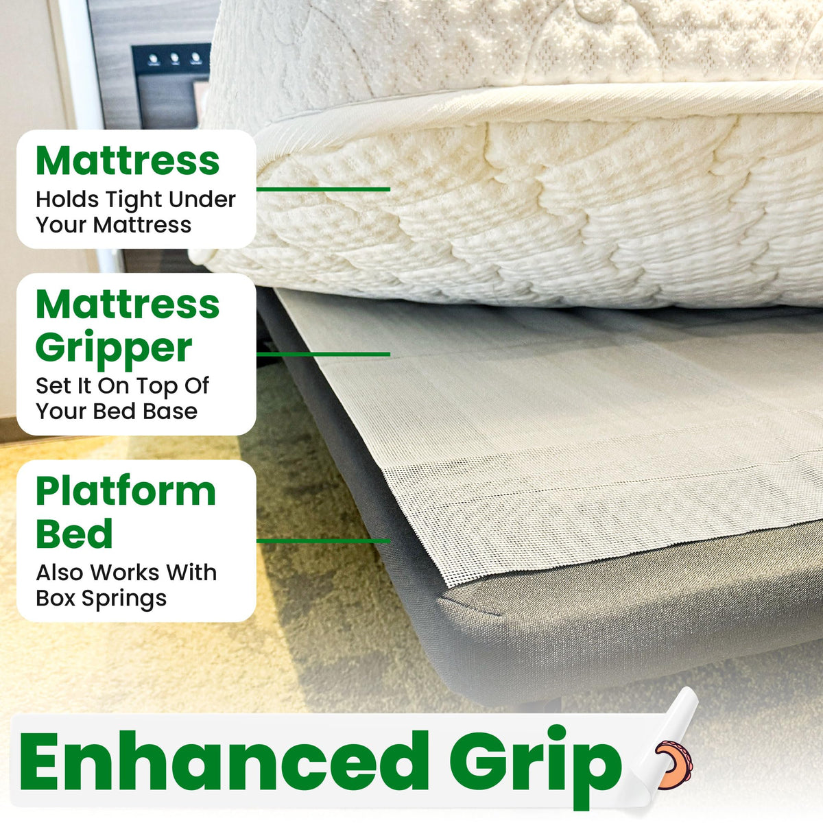 ECOHomes armchair-size gripper pad fits under armchairs for stable seating.