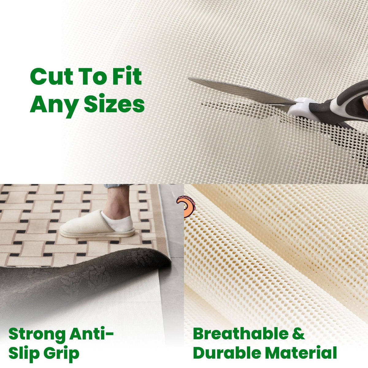 ECOHomes futon-standard pad secures futon cushions in place.