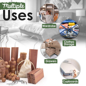 ecoKiwi cedar chips with sandpaper included for easy refresh.