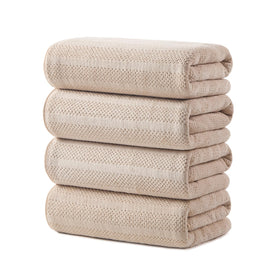 ecolook 4pack bath towels provide full-body coverage with quick-dry performance after showers.