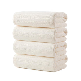 ecolook 31x63 beige bath towel full-coverage for spa-like drying