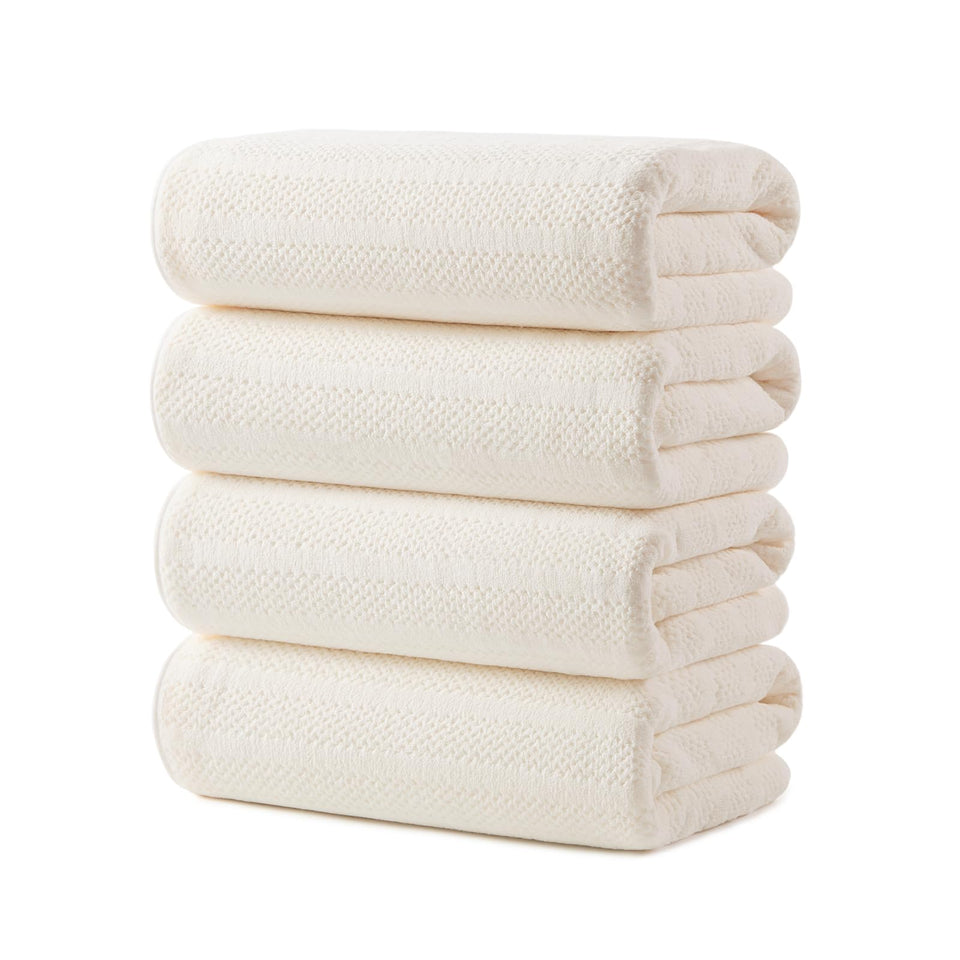 ecolook 31x63 beige bath towel full-coverage for spa-like drying