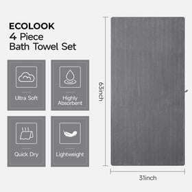 Dense coral fleece of ecolook towel for quick moisture absorption.
