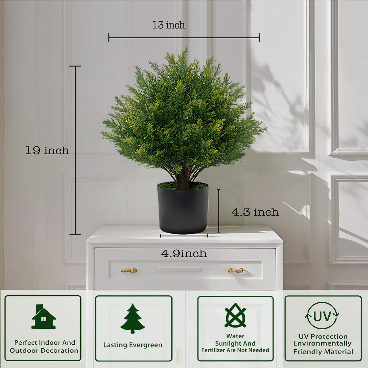 ECOLVANT topiary ball tree framed by doorway for inviting entryway visuals