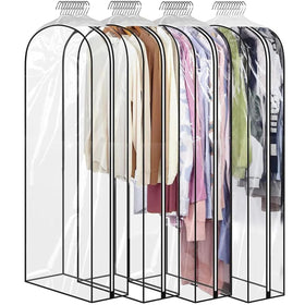 ECOMAID 60in clear garment bag lets you identify outfits at a glance and protects them.