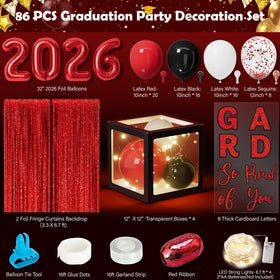 Ecomore 2026 foil balloons add bold metallic shine for festive graduation photos.