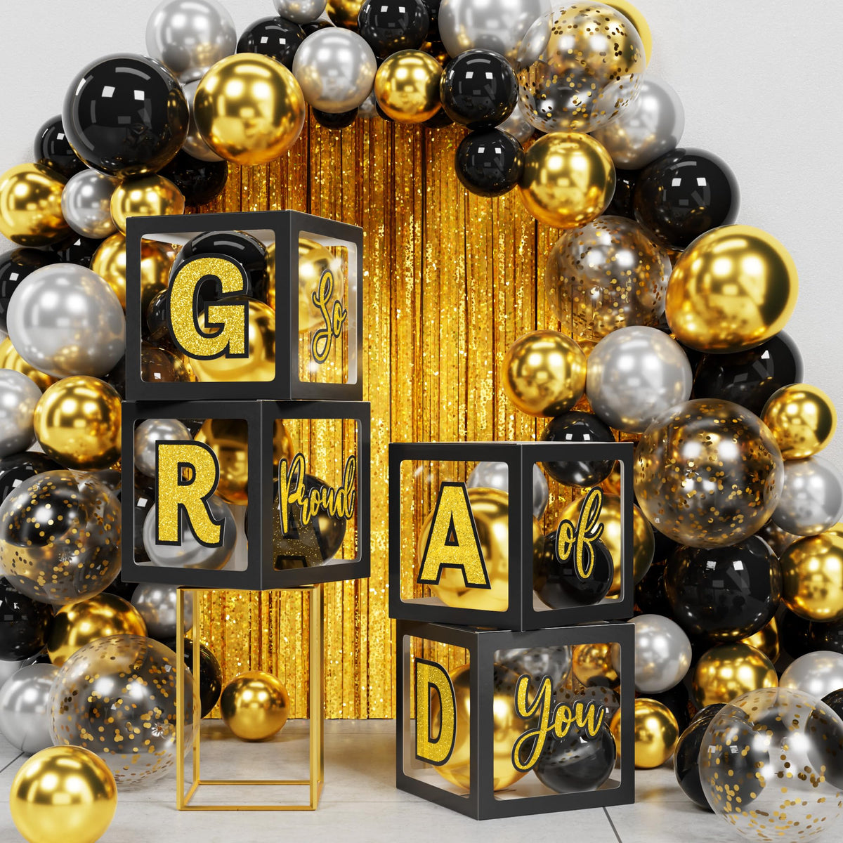 Ecomore foil curtain backdrop provides a sparkling stage backdrop for selfies and speeches.