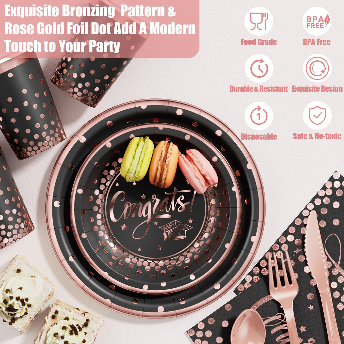 Ecomore 9inch graduation plates for easy disposable serving