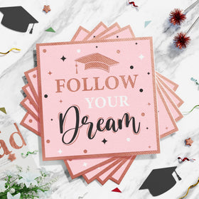 Ecomore graduation napkins add color and quick cleanup.