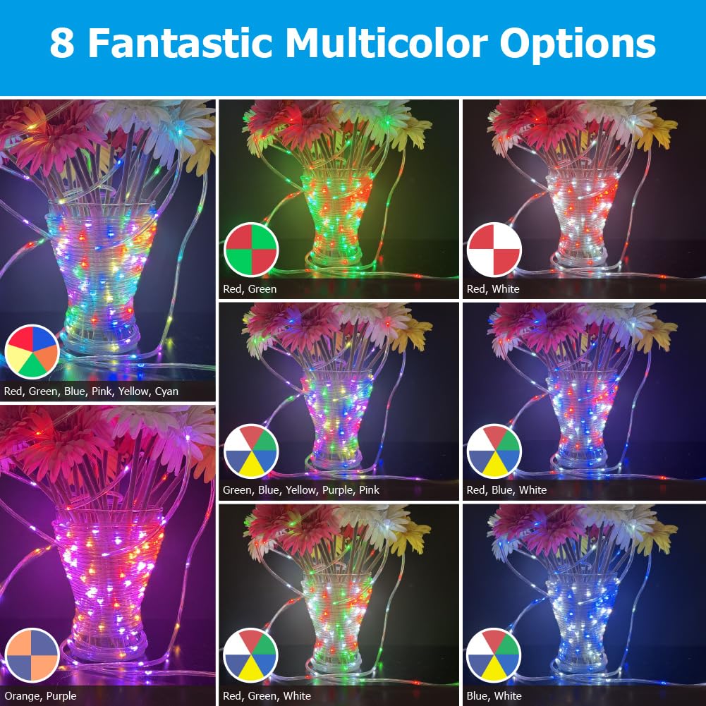 EcoMyLife warm white RGB twinkle lights for cozy indoor evenings.
