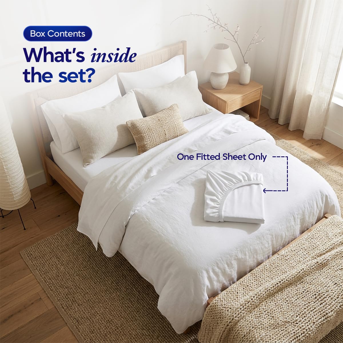 ECONEST LIVING 1000-thread-count Egyptian cotton sheet offers soft touch and durability for luxurious nightly comfort.