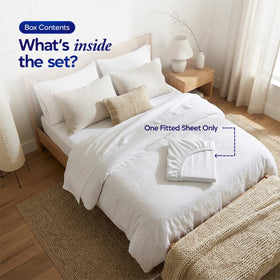ECONEST LIVING 1000-thread-count Egyptian cotton sheet offers soft touch and durability for luxurious nightly comfort.