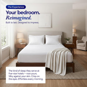 ECONEST LIVING white queen sheet blends hotel-quality luxury with everyday comfort.