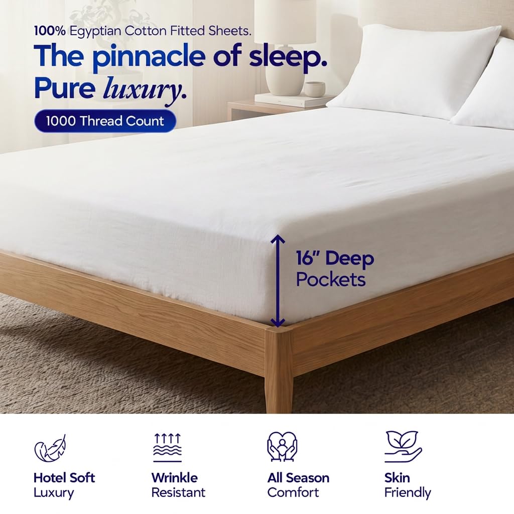 ECONEST LIVING sateen-weave sheet in white provides breathable, cool nights.