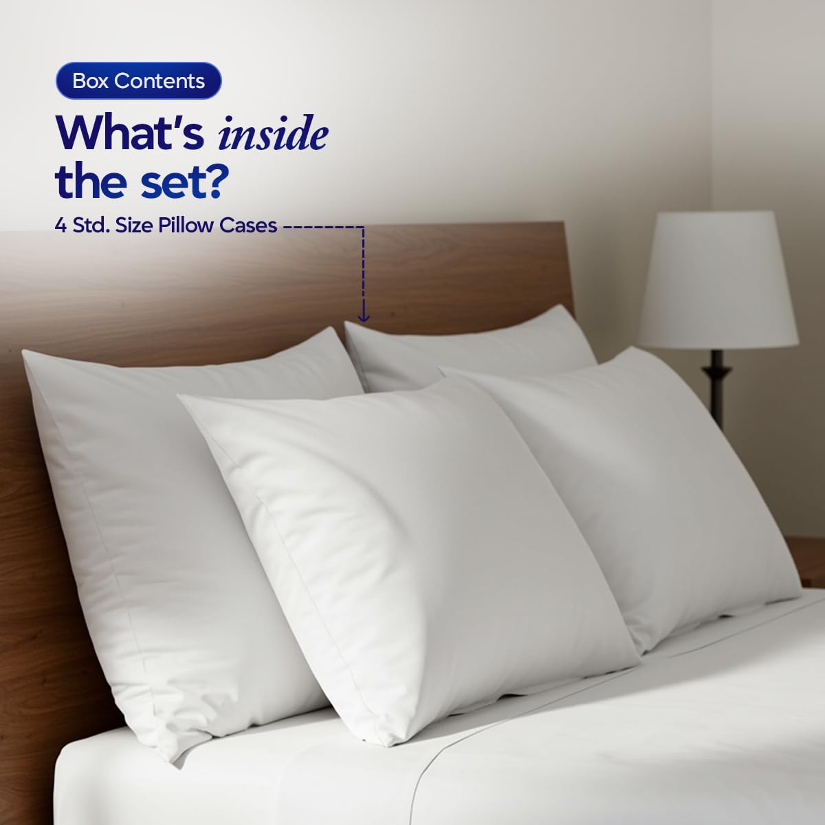 ECONEST LIVING satin weave pillowcases offer silky luxury and breathability.