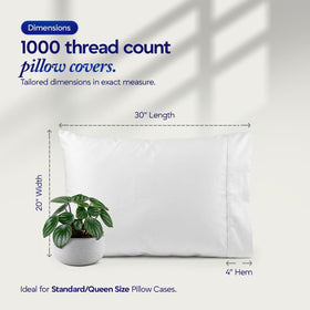 ECONEST LIVING standard/queen pillowcase fit secures pillow inserts.