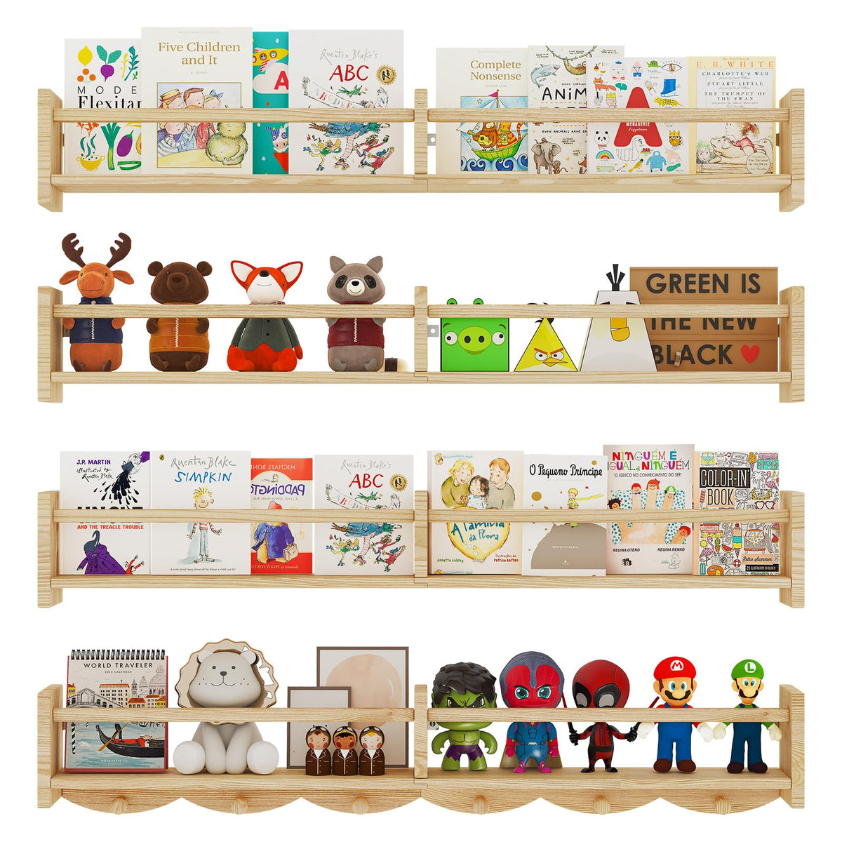 ECOOCE multiuse shelves suit kitchen, bathroom, or entry storage.
