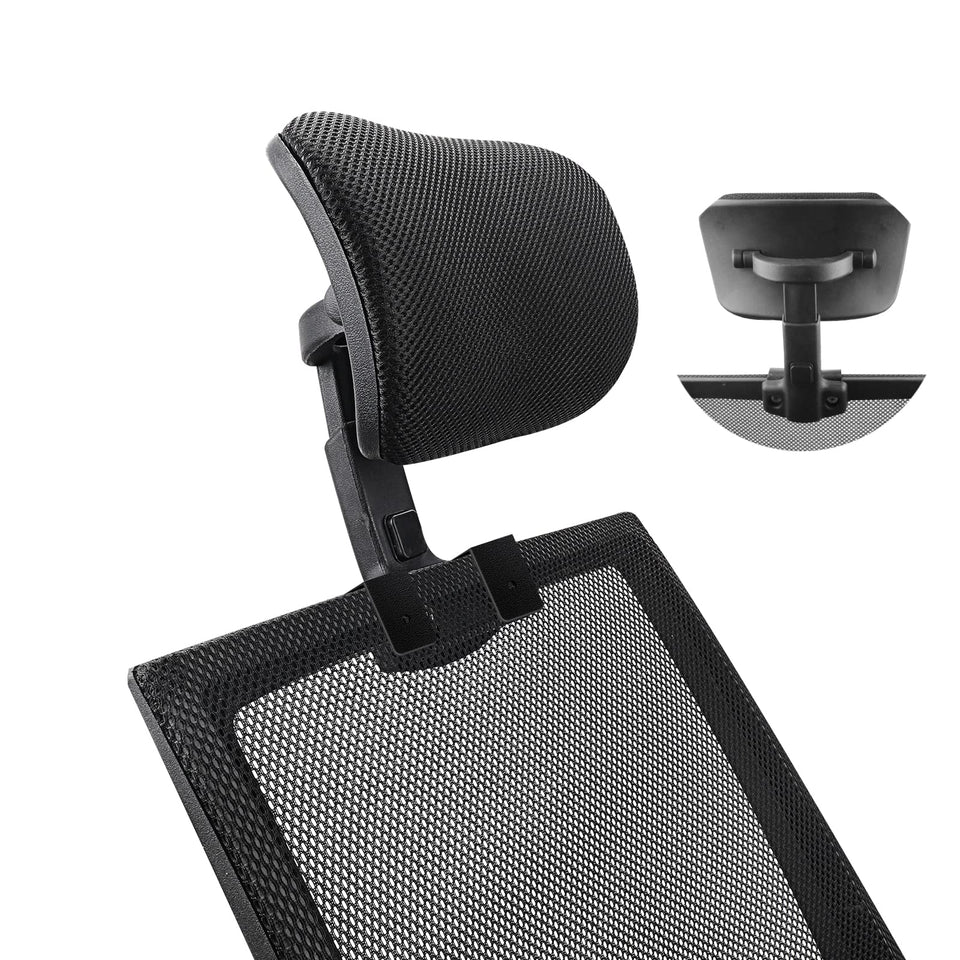 ECOSI office chair headrest universal attachment adds neck support for focused work sessions.