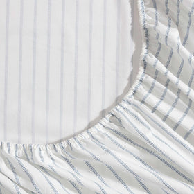 Eddie Bauer Essential Stripe White bedding set adds clean, minimalist style.