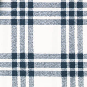 Eddie Bauer Home pillowcase in navy plaid complements the set with smooth fabric.