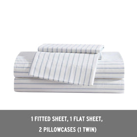 Eddie Bauer King fitted sheet with deep pocket fits mattresses up to 18 inches.
