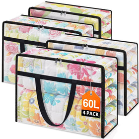 EdenDwell clear under-bed bags show contents at a glance with 60L capacity