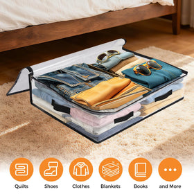 EdenDwell dual zippers ensure smooth opening for quick access to stored goods.